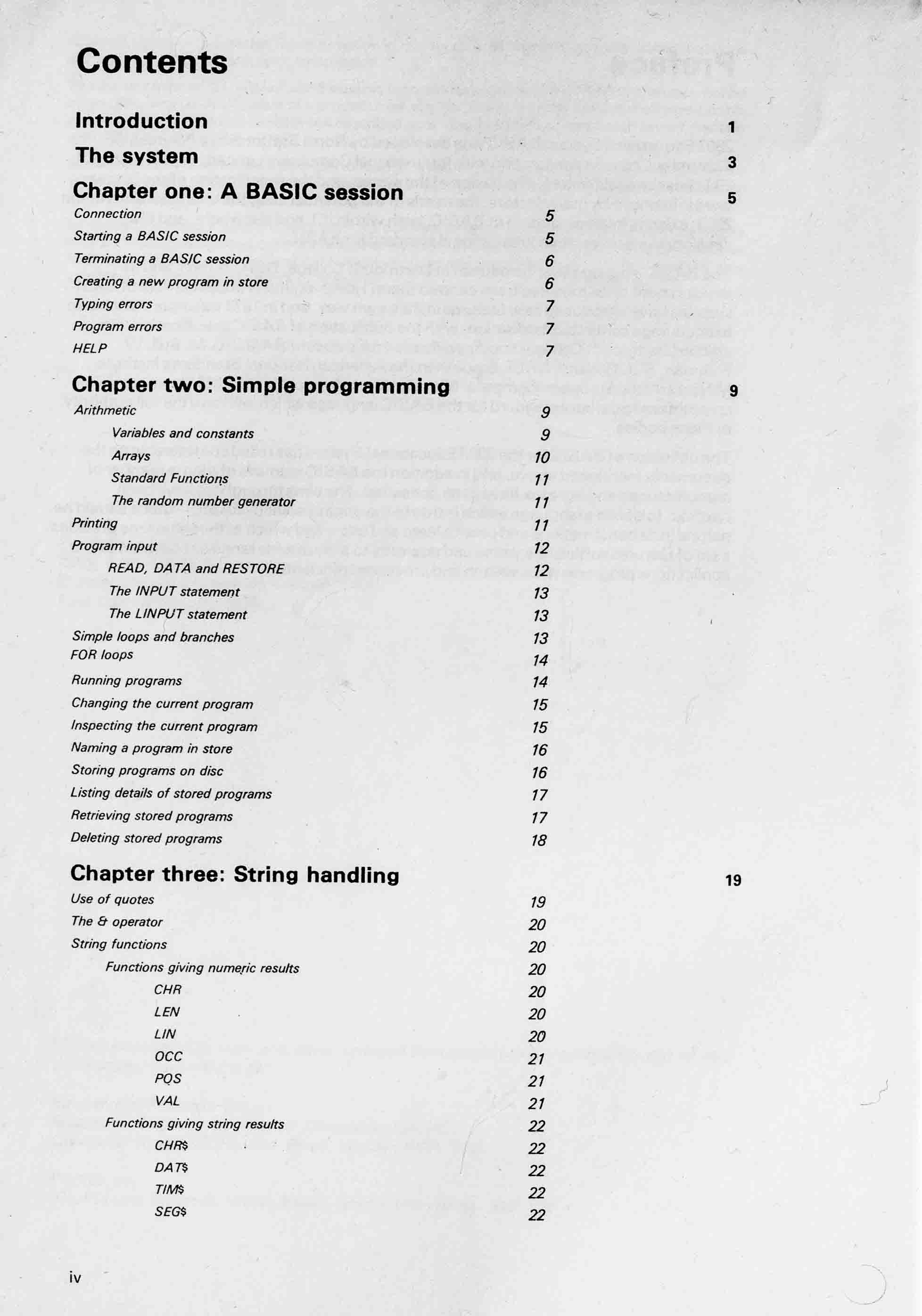 Scan of first contents page